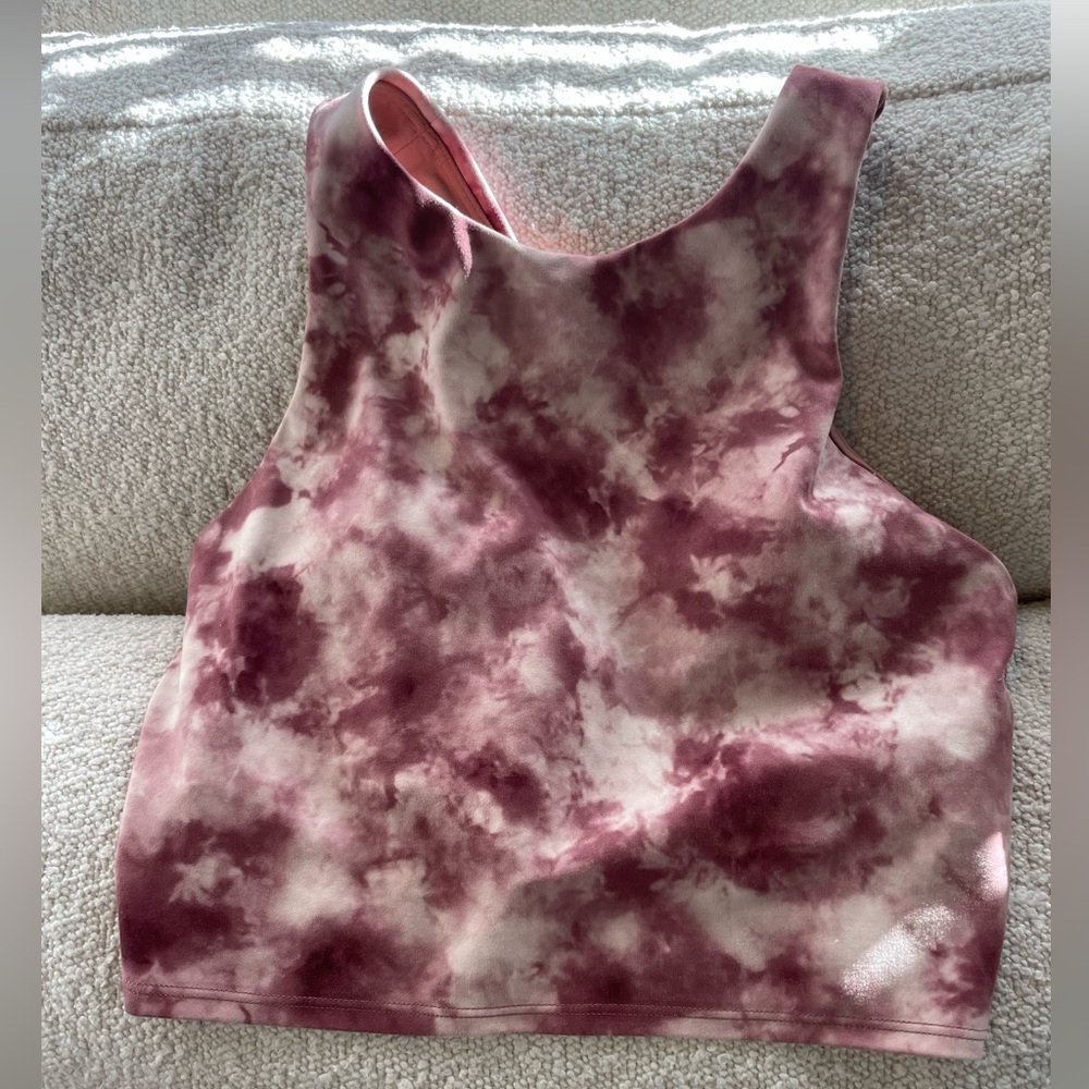 Athleta Pink Tie-Dye Crop Top